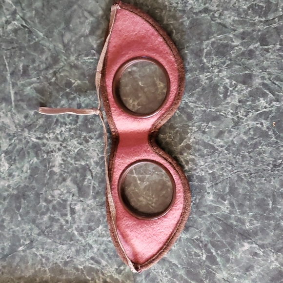 Steam punk driving/riding glasses. VNTG. - Picture 2 of 3